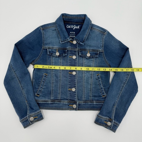 Cat & Jack Girl’s Denim Jacket Blue Size: 7/8 Spring Layering - Picture 5 of 7